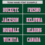Custom Green Pink Personalized Shoulder Cut Two-Tone Authentic Football Jersey