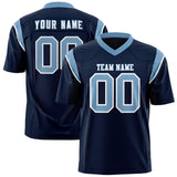 Custom Navy Powder Blue Personalized Shoulder Cut Two-Tone Authentic Football Jersey