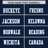 Custom Navy Powder Blue Personalized Shoulder Cut Two-Tone Authentic Football Jersey