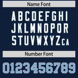 Custom Navy Powder Blue Personalized Shoulder Cut Two-Tone Authentic Football Jersey