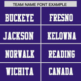 Custom Purple Gray Personalized Shoulder Cut Two-Tone Authentic Football Jersey