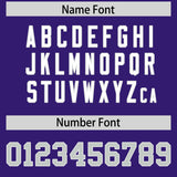 Custom Purple Gray Personalized Shoulder Cut Two-Tone Authentic Football Jersey