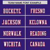 Custom Purple Red Personalized Shoulder Cut Two-Tone Authentic Football Jersey