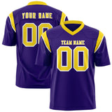 Custom Purple Gold Personalized Shoulder Cut Two-Tone Authentic Football Jersey