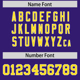 Custom Purple Gold Personalized Shoulder Cut Two-Tone Authentic Football Jersey
