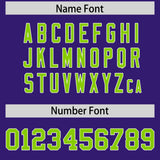 Custom Purple Neon Green Personalized Shoulder Cut Two-Tone Authentic Football Jersey