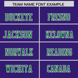 Custom Purple Kelly Green Personalized Shoulder Cut Two-Tone Authentic Football Jersey