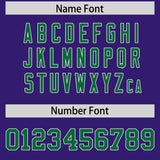 Custom Purple Kelly Green Personalized Shoulder Cut Two-Tone Authentic Football Jersey