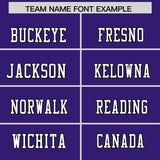 Custom Purple Black Personalized Shoulder Cut Two-Tone Authentic Football Jersey