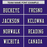 Custom Purple White Personalized Shoulder Cut Two-Tone Authentic Football Jersey