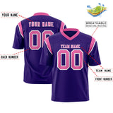 Custom Purple Pink Personalized Shoulder Cut Two-Tone Authentic Football Jersey