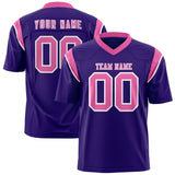Custom Purple Pink Personalized Shoulder Cut Two-Tone Authentic Football Jersey