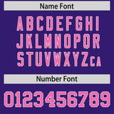 Custom Purple Pink Personalized Shoulder Cut Two-Tone Authentic Football Jersey