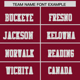 Custom Cardinal Gray Personalized Shoulder Cut Two-Tone Authentic Football Jersey
