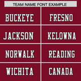Custom Cardinal White Personalized Shoulder Cut Two-Tone Authentic Football Jersey
