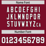 Custom Cardinal White Personalized Shoulder Cut Two-Tone Authentic Football Jersey