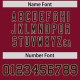 Custom Cardinal Brown Personalized Shoulder Cut Two-Tone Authentic Football Jersey
