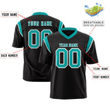 Custom Black Bright Green Personalized Shoulder Cut Two-Tone Authentic Football Jersey