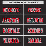 Custom Black Red Personalized Shoulder Cut Two-Tone Authentic Football Jersey
