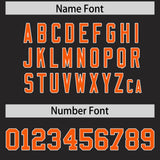 Custom Black Orange Personalized Shoulder Cut Two-Tone Authentic Football Jersey
