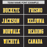 Custom Black Yellow Personalized Shoulder Cut Two-Tone Authentic Football Jersey