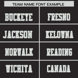 Custom Black Gray Personalized Shoulder Cut Two-Tone Authentic Football Jersey