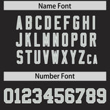Custom Black Gray Personalized Shoulder Cut Two-Tone Authentic Football Jersey