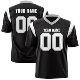 Custom Black White Personalized Shoulder Cut Two-Tone Authentic Football Jersey