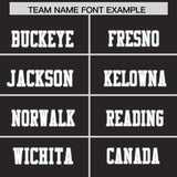 Custom Black White Personalized Shoulder Cut Two-Tone Authentic Football Jersey