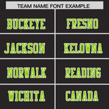 Custom Black Neon Green Personalized Shoulder Cut Two-Tone Authentic Football Jersey