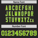 Custom Black Neon Green Personalized Shoulder Cut Two-Tone Authentic Football Jersey