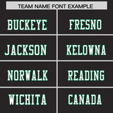 Custom Black Kelly Green Personalized Shoulder Cut Two-Tone Authentic Football Jersey