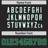 Custom Black Kelly Green Personalized Shoulder Cut Two-Tone Authentic Football Jersey
