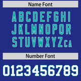 Custom Royal Aqua Personalized Shoulder Cut Two-Tone Authentic Football Jersey