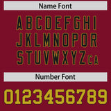 Custom Cardinal Old Gold Personalized Shoulder Cut Two-Tone Authentic Football Jersey