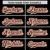 Custom Black Crimson-Khaki Design Performance Polo Shirt