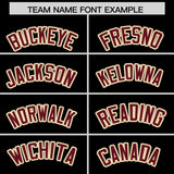 Custom Black Crimson-Khaki Classic Personalized Baseball Sports Uniform