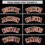Custom Black Crimson-Khaki Classic Personalized Baseball Sports Uniform