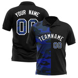 Custom Black Camo Split Fashion Authentic Performance Polo Shirt