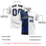 Custom White Camo Split Fashion Authentic Performance Polo Shirt