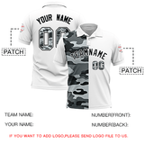 Custom White Camo Split Fashion Authentic Performance Polo Shirt