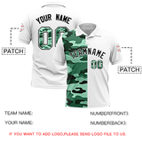 Custom White Camo Split Fashion Authentic Performance Polo Shirt