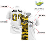 Custom White Camo Split Fashion Authentic Performance Polo Shirt