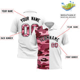 Custom White Camo Split Fashion Authentic Performance Polo Shirt