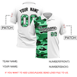 Custom White Camo Split Fashion Authentic Performance Polo Shirt
