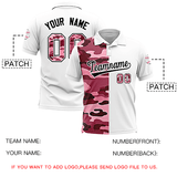 Custom White Camo Split Fashion Authentic Performance Polo Shirt