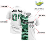 Custom White Camo Split Fashion Authentic Performance Polo Shirt