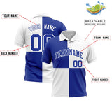 Custom White Royal Four Squares Design Performance Polo Shirt