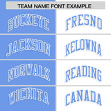 Custom Light Blue White Four Squares Design Performance Polo Shirt