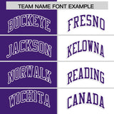 Custom Purple White Four Squares Design Performance Polo Shirt